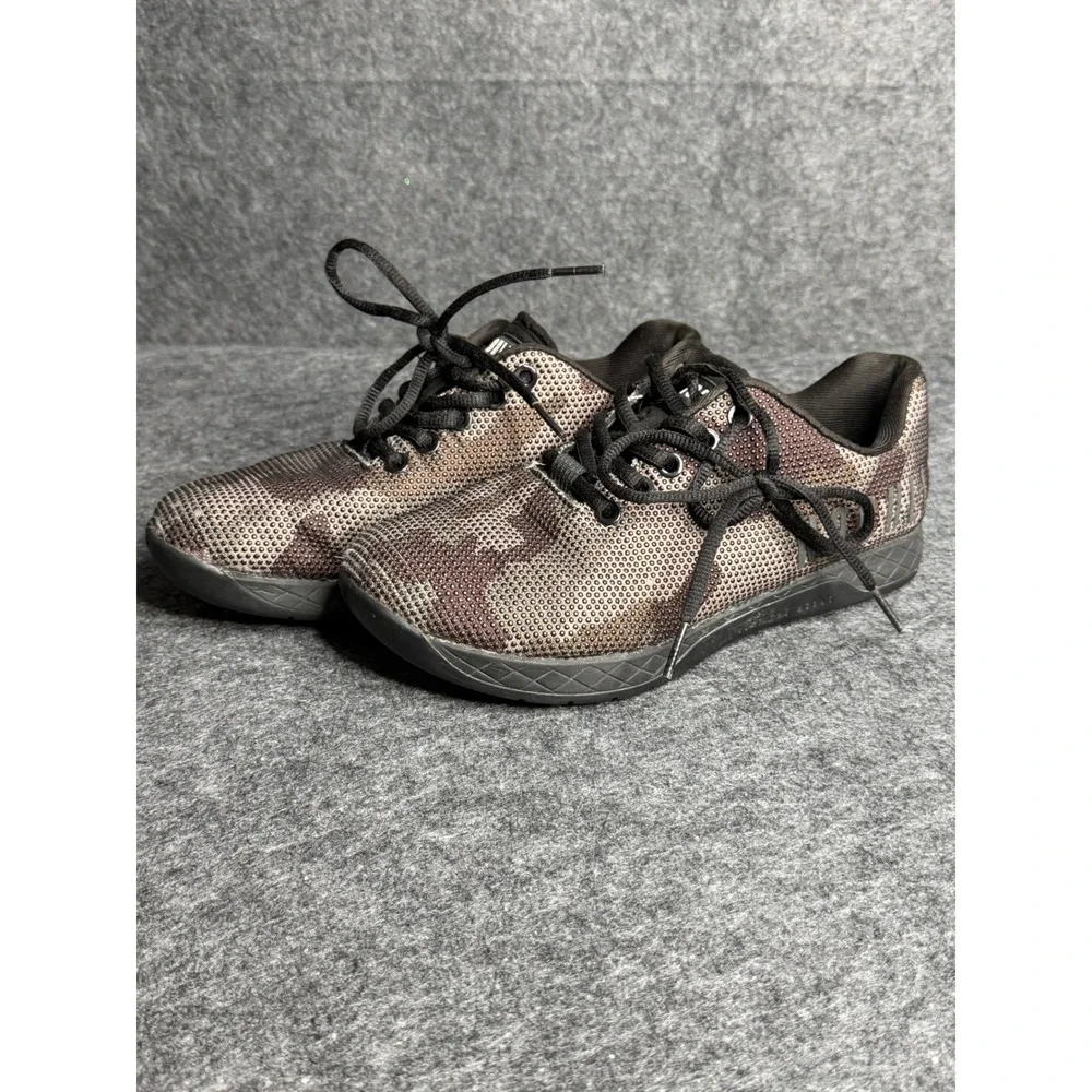 NOBULL Trainer Camo SuperFabric Cross Training Shoes Womens 7.5 Mens 6 Brown Bla